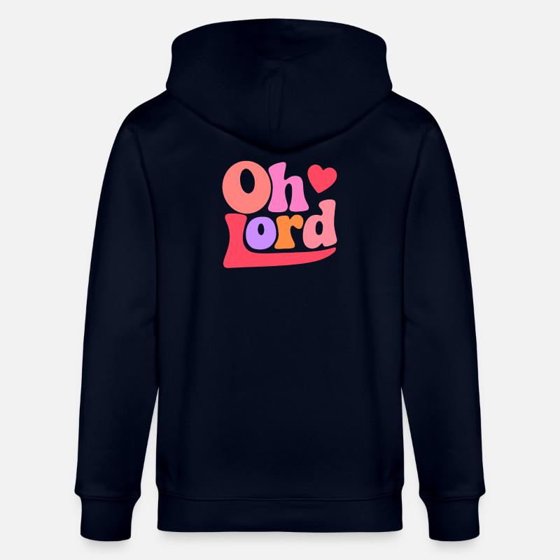 Oh Lord - Stanley/Stella CULTIVATOR  Unisex Organic Hooded Jacket - navy