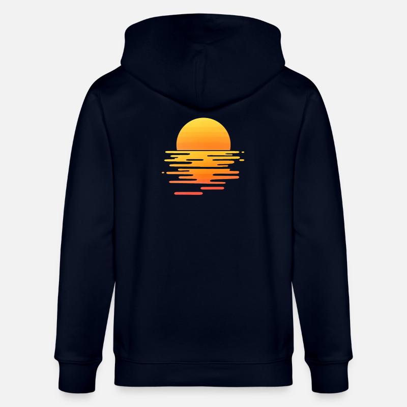 Coucher de soleil rétro - Veste à capuche bio CULTIVATOR Stanley/Stella Unisexe - marine