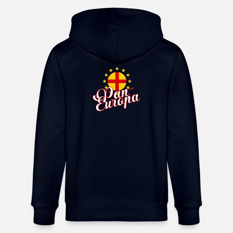 Pan-Europa Rétro Script - Veste à capuche bio CULTIVATOR Stanley/Stella Unisexe - marine