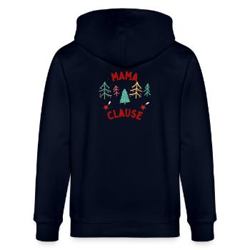 Weihnachtsdekoration mit Mama Claus - Stanley/Stella Unisex Bio-Kapuzenjacke CULTIVATOR  - Navy - Hinten - Anna (173cm)