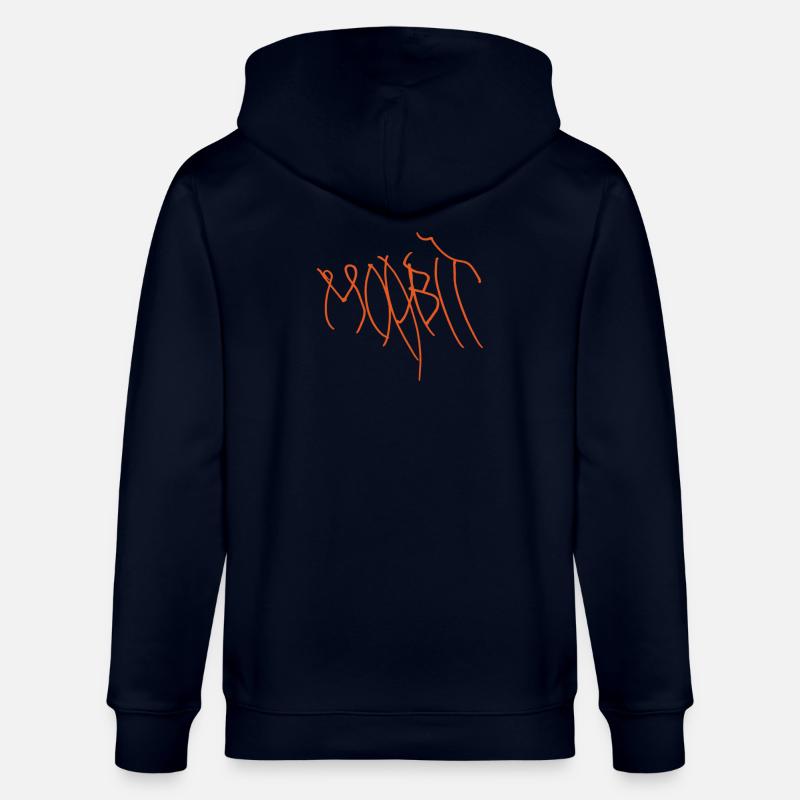 Orangene Graffiti Linien Moabit Berlin - Stanley/Stella Unisex Bio-Kapuzenjacke CULTIVATOR  - Navy