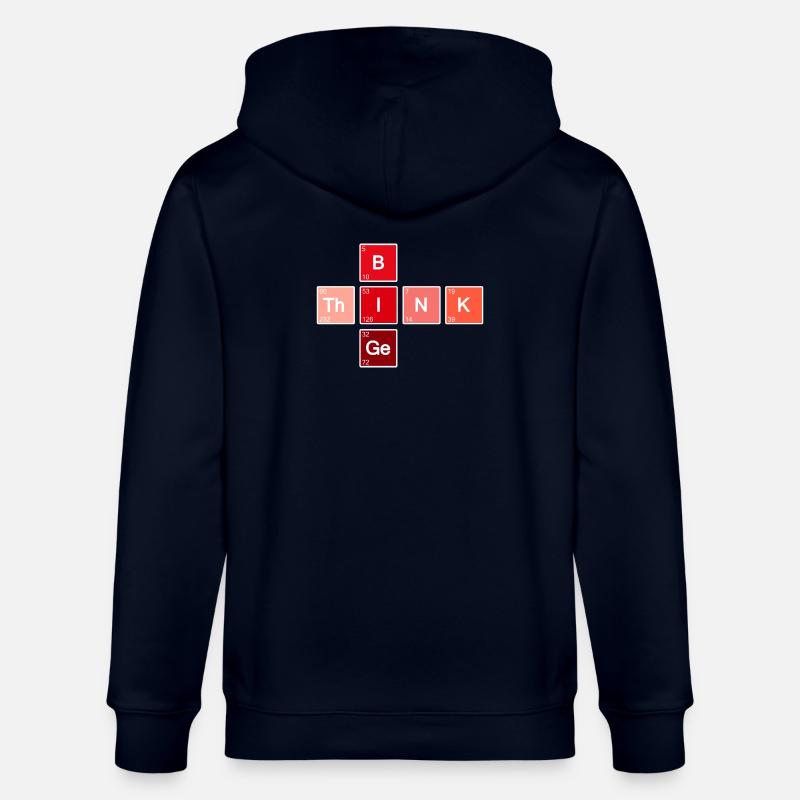 Think Big (Red) - Stanley/Stella CULTIVATOR Unisex Organic Hooded Jacket - navy