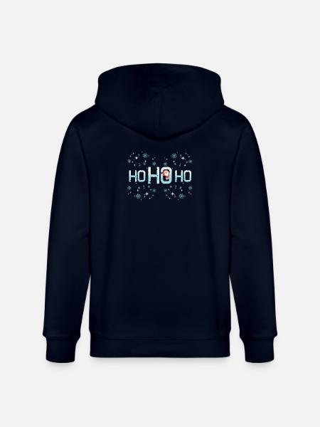 Ho Ho Ho Santa Claus - Stanley/Stella CULTIVATOR  Unisex Organic Hooded Jacket - navy