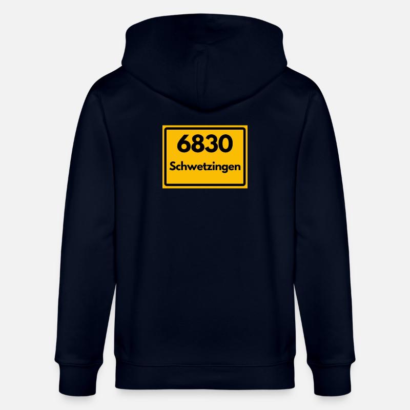 ALTE POSTLEITZAHL PLZ RETRO 6830 SCHWETZINGEN  - Stanley/Stella Unisex Bio-Kapuzenjacke CULTIVATOR  - Navy