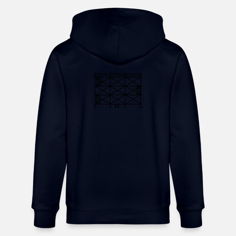 Silhouette d’échafaudage, échafaudage de construction - Veste à capuche bio CULTIVATOR Stanley/Stella Unisexe - marine