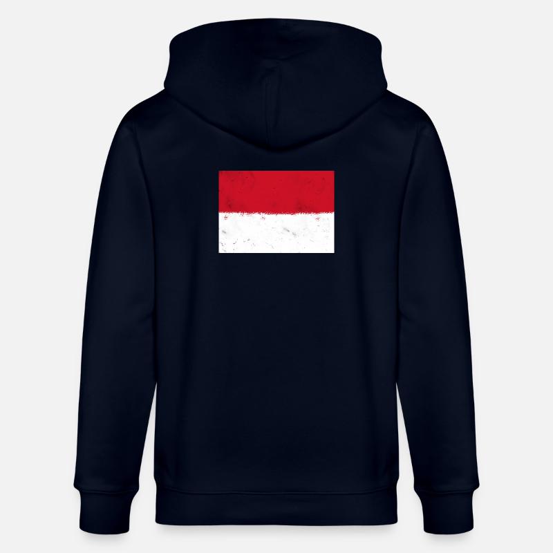 Drapeau de Monaco - Veste à capuche bio CULTIVATOR Stanley/Stella Unisexe - marine