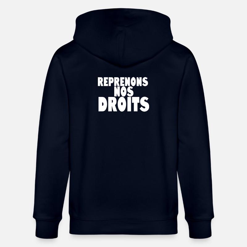 Reprenons nos doits - Veste à capuche bio CULTIVATOR Stanley/Stella Unisexe - marine
