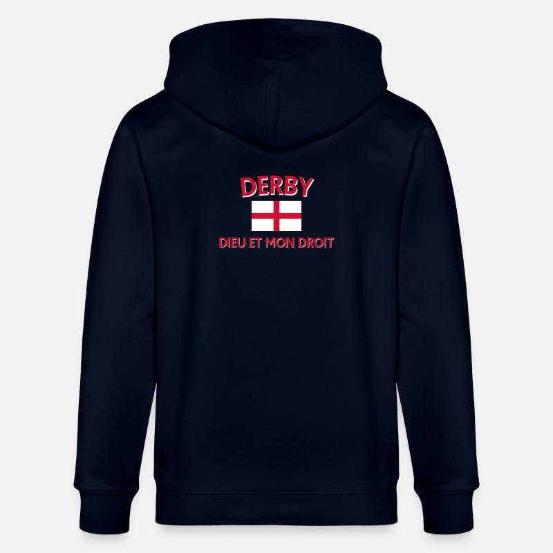 Conception du drapeau de l’Angleterre Derby - Veste à capuche bio CULTIVATOR Stanley/Stella Unisexe - marine