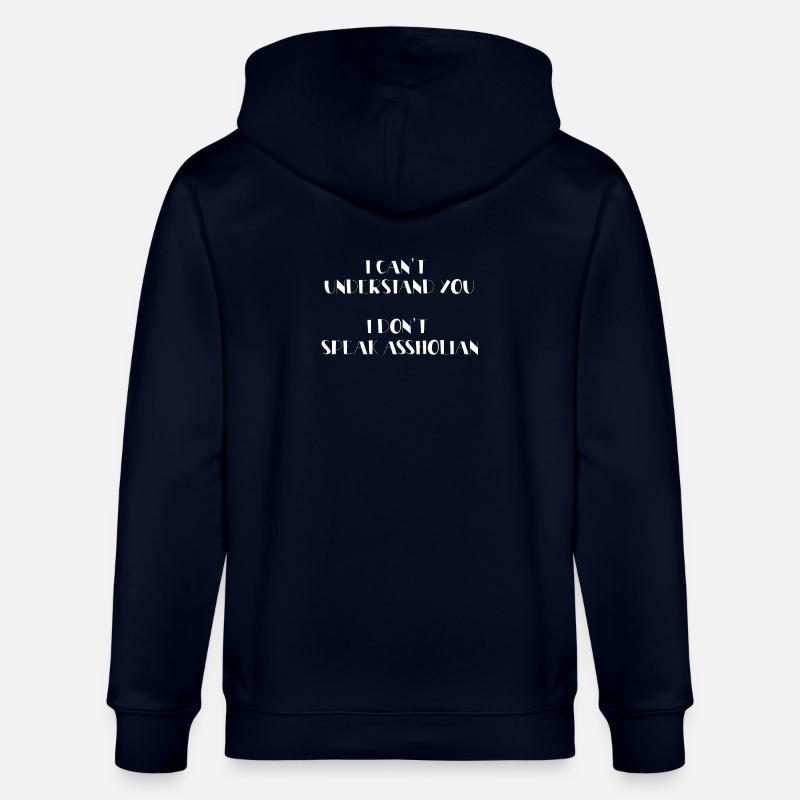 Je ne te comprends pas - Veste à capuche bio CULTIVATOR Stanley/Stella Unisexe - marine
