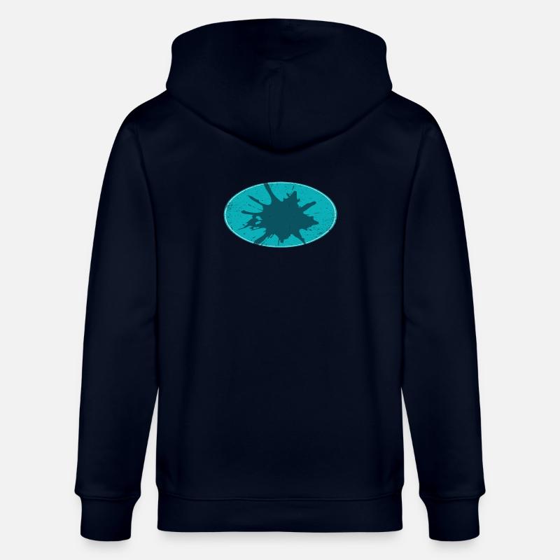 Arrière-plan de flash ovale schmutzing - Veste à capuche bio CULTIVATOR Stanley/Stella Unisexe - marine