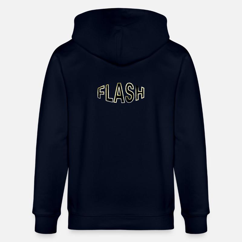 FLASH label with flashes - Stanley/Stella CULTIVATOR Unisex Organic Hooded Jacket - navy