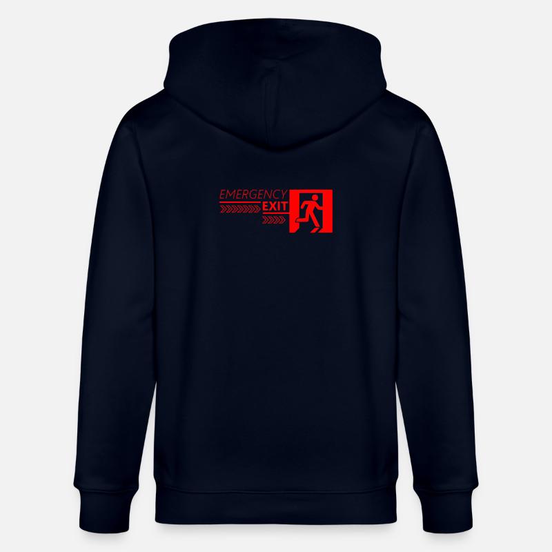 Emergency EXIT Red Flag - Veste à capuche bio CULTIVATOR Stanley/Stella Unisexe - marine