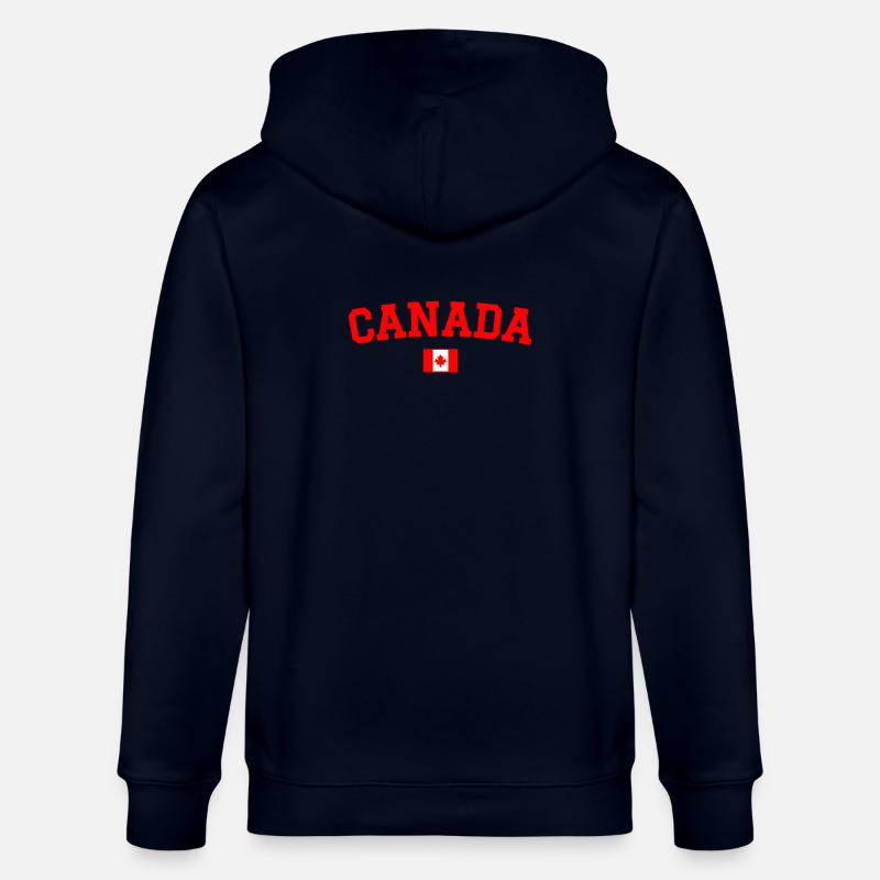 Drapeau du Canada Rouge - Veste à capuche bio CULTIVATOR Stanley/Stella Unisexe - marine
