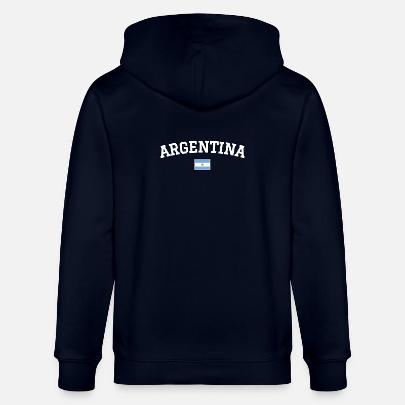 Drapeau argentin Dessin blanc - Veste à capuche bio CULTIVATOR Stanley/Stella Unisexe - marine