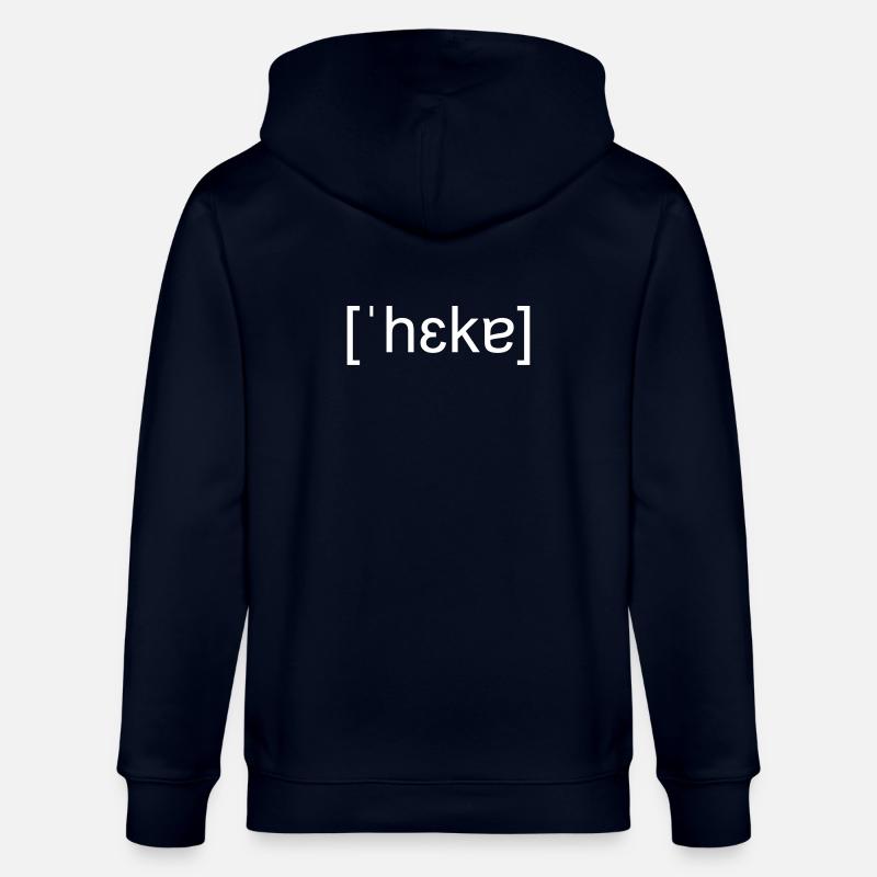 Hacker, orthographe phonétique, blanc - Veste à capuche bio CULTIVATOR Stanley/Stella Unisexe - marine