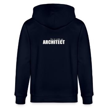 ARCHITECT - Stanley/Stella CULTIVATOR  Unisex Organic Hooded Jacket - navy - Back - Anna (173cm)