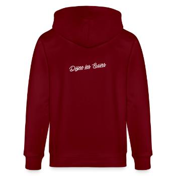Digne les bains - Veste à capuche bio CULTIVATOR Stanley/Stella Unisexe - bordeaux - Dos - Anna (173cm)