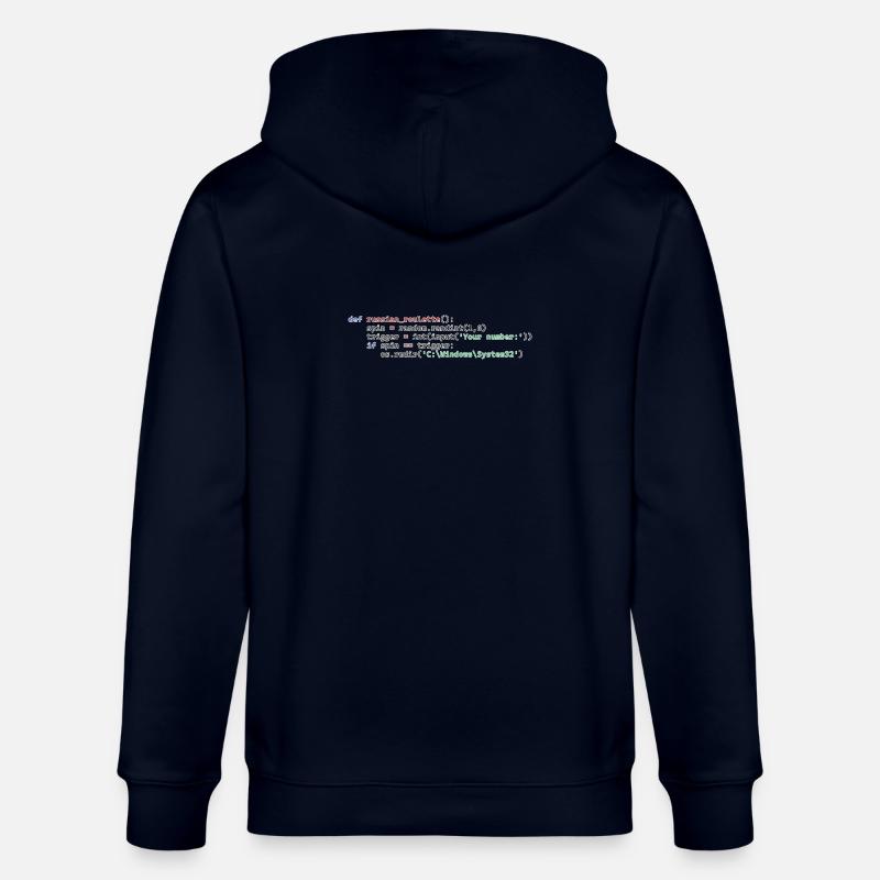 Roulette russe Python - Veste à capuche bio CULTIVATOR Stanley/Stella Unisexe - marine