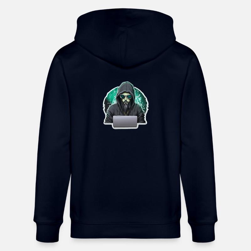 Ethical Hacker - Illustration - Stanley/Stella Unisex Bio-Kapuzenjacke CULTIVATOR  - Navy