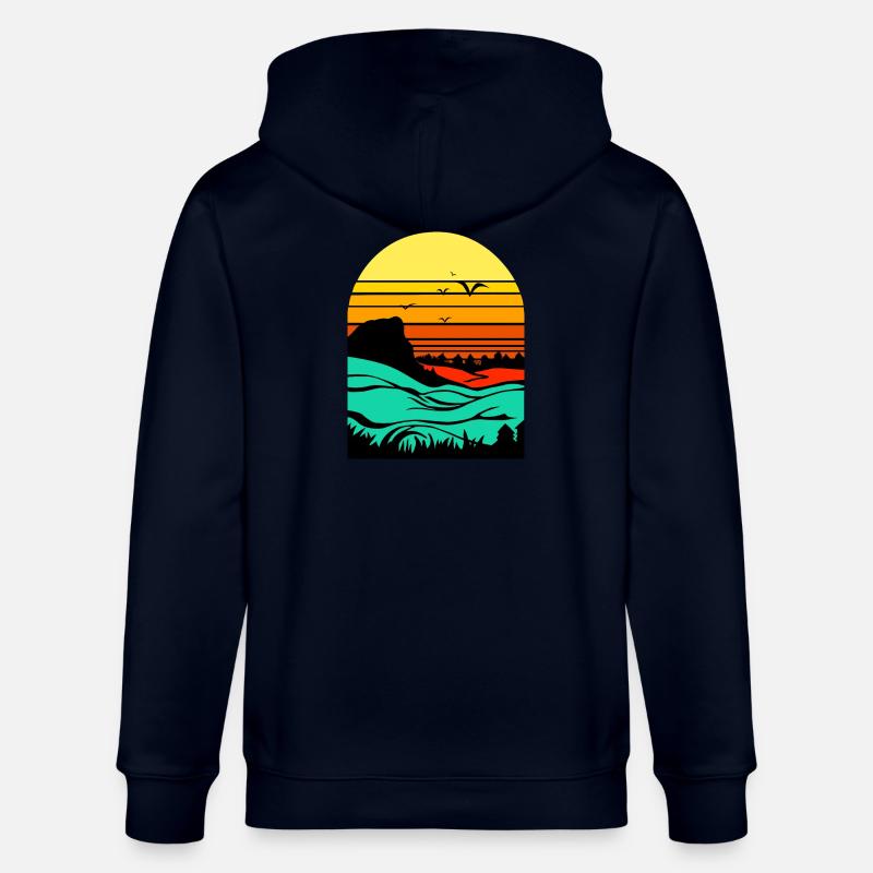 Abendrot - Stanley/Stella Unisex Bio-Kapuzenjacke CULTIVATOR - Navy