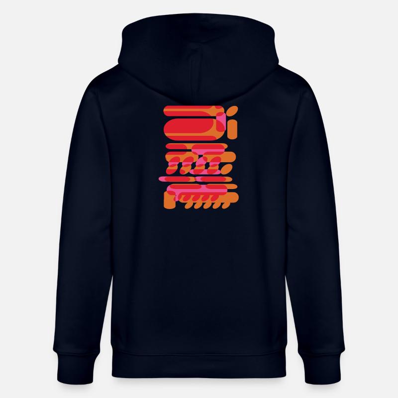 Abstrakte grafische Formen im Techno-Design - Stanley/Stella Unisex Bio-Kapuzenjacke CULTIVATOR  - Navy