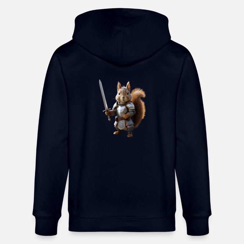écureuil chevalier épée 3 - Veste à capuche bio CULTIVATOR Stanley/Stella Unisexe - marine