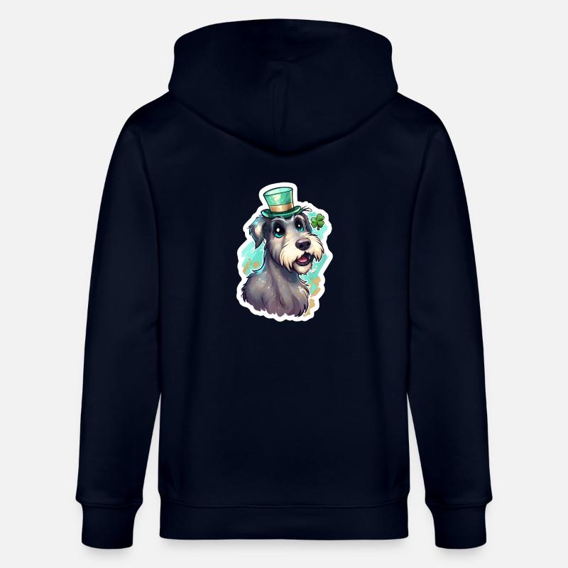 St. Patrick's Day Hund Geschenk - Stanley/Stella Unisex Bio-Kapuzenjacke CULTIVATOR - Navy
