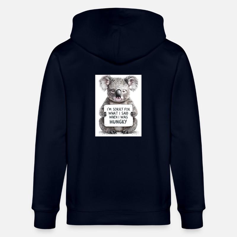 Koala Australien Spruch Geschenkidee - Stanley/Stella Unisex Bio-Kapuzenjacke CULTIVATOR  - Navy