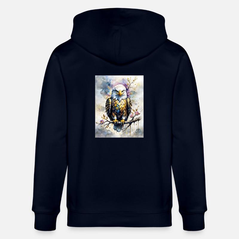 Pygargue à tête blanche - Veste à capuche bio CULTIVATOR Stanley/Stella Unisexe - marine