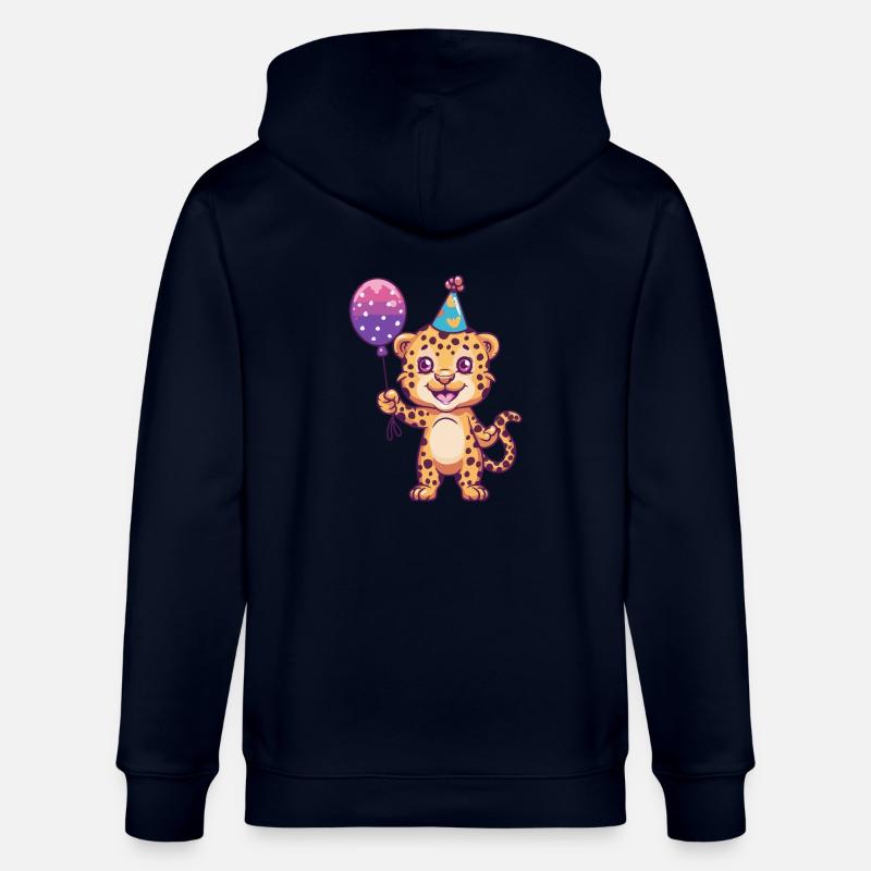 Bande dessinée d’anniversaire léopard - Veste à capuche bio CULTIVATOR Stanley/Stella Unisexe - marine