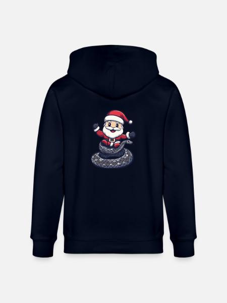 Schlange Kobra Weihnachtsmann - Stanley/Stella Unisex Bio-Kapuzenjacke CULTIVATOR - Navy