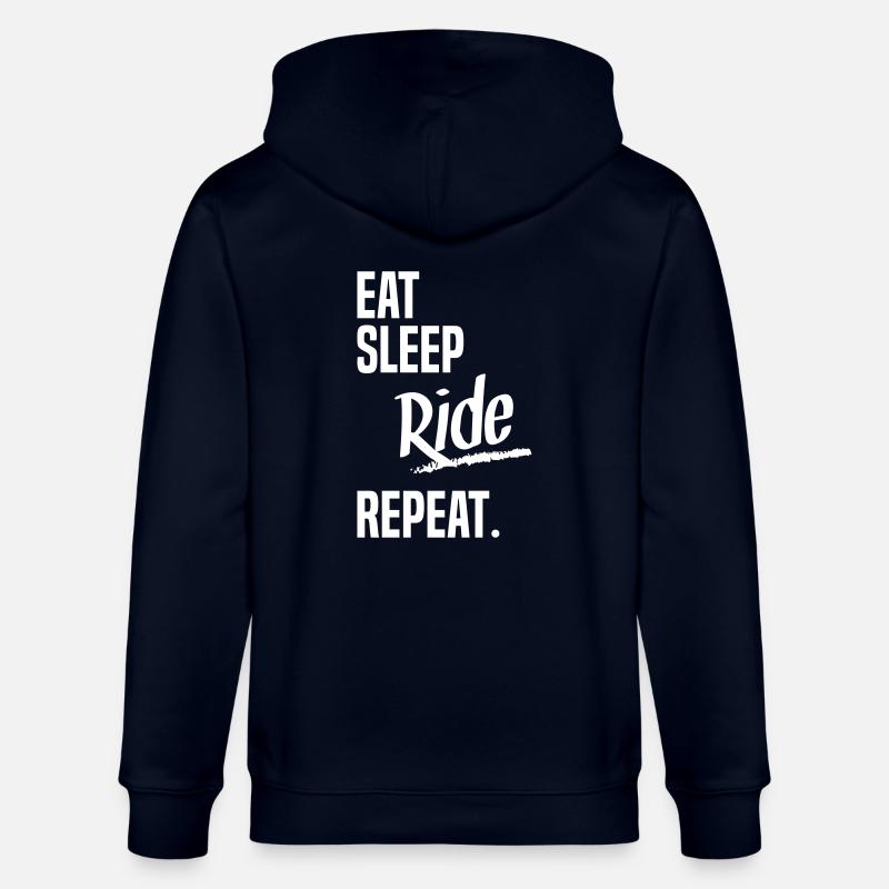 EAT SLEEP RIDE - Stanley/Stella Unisex Bio-Kapuzenjacke CULTIVATOR  - Navy