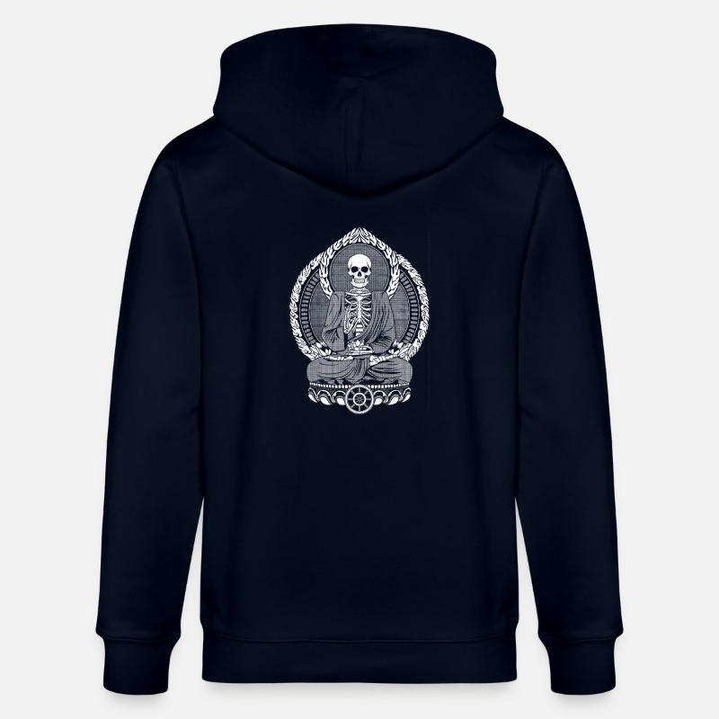 Skeletton Buddha White - Veste à capuche bio CULTIVATOR Stanley/Stella Unisexe - marine