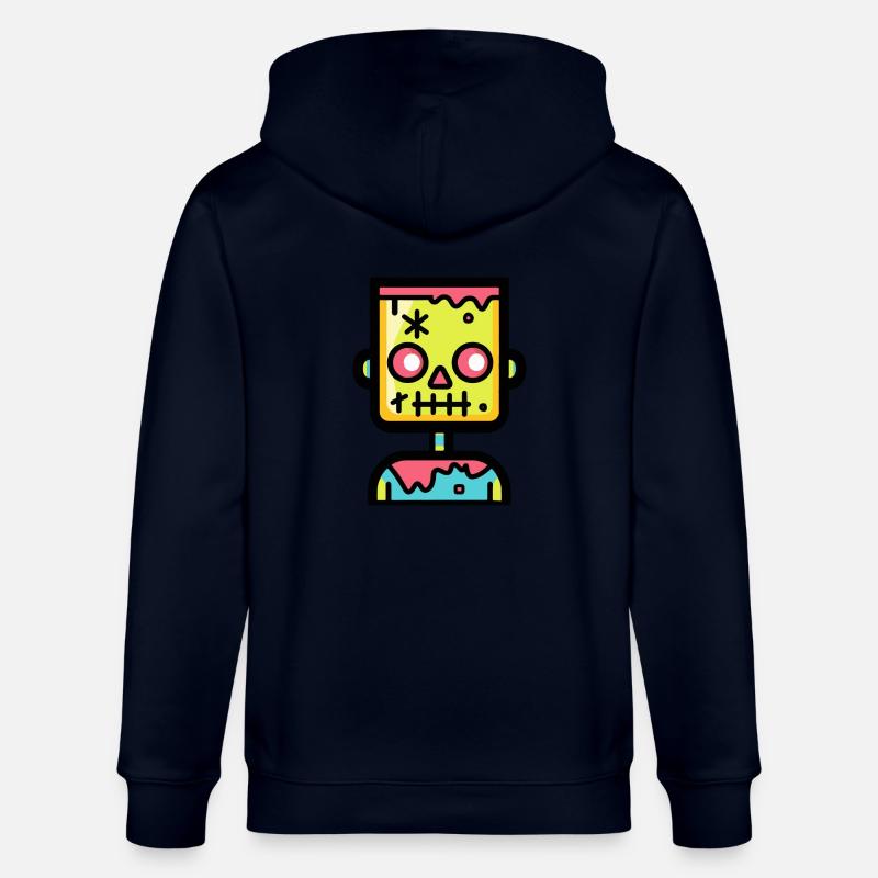 Bande dessinée d’Halloween zombie - Veste à capuche bio CULTIVATOR Stanley/Stella Unisexe - marine