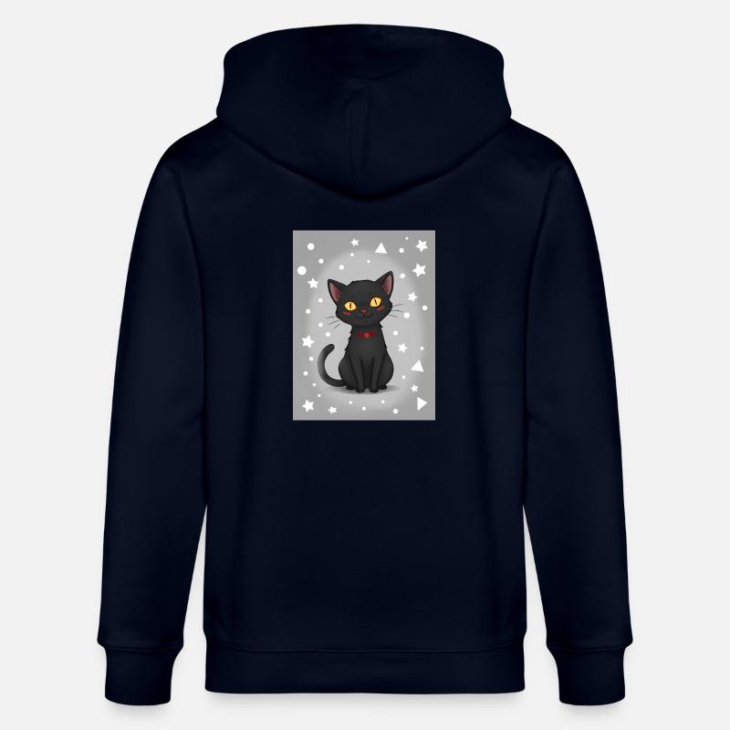 Chaton de dessin animé mignon - Veste à capuche bio CULTIVATOR Stanley/Stella Unisexe - marine