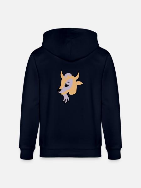 Goat Goat Head bitch - Stanley/Stella CULTIVATOR  Unisex Organic Hooded Jacket - navy