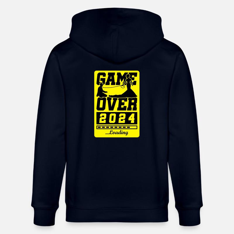 Hochzeit Loading 2024 Game Over - Stanley/Stella Unisex Bio-Kapuzenjacke CULTIVATOR  - Navy