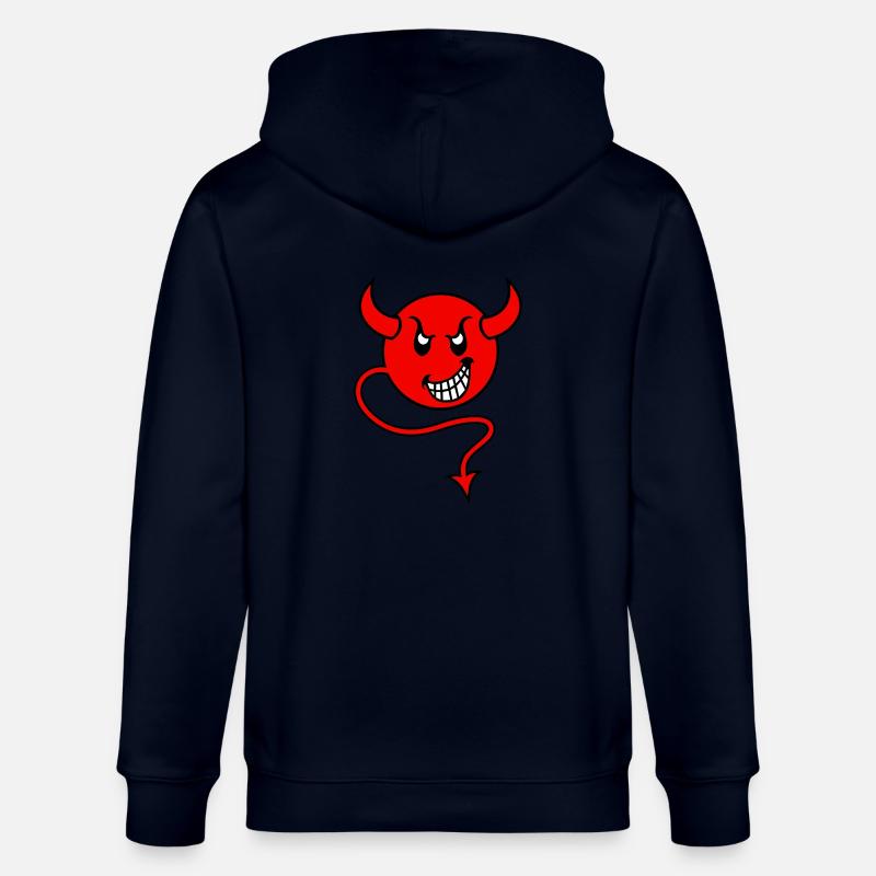 smilie devil red - Stanley/Stella Unisex Bio-Kapuzenjacke CULTIVATOR  - Navy
