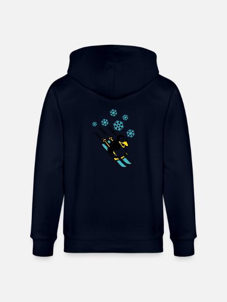 pinguin_ski_022011_h_3c - Stanley/Stella Unisex Bio-Kapuzenjacke CULTIVATOR - Navy