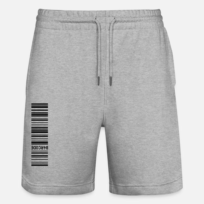 B4RCODE. Compact Black - Stanley/Stella Unisex Bio Joggingshorts Trainer  - Grau meliert