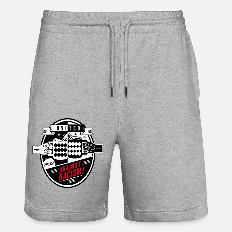 united against racism - Short de jogging bio TRAINER Stanley/Stella unisexe - gris chiné