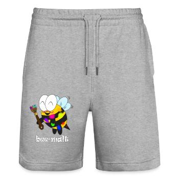 bee malt - Stanley/Stella Unisex Bio Joggingshorts Trainer  - Grau meliert - Vorne - Nik (191cm) & Marisol (170cm)