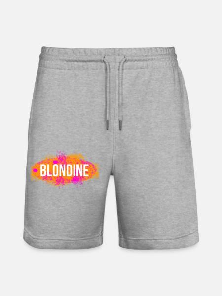 Blonde Splash - Stanley/Stella Trainer Unisex Organic Jogging Shorts - heather grey