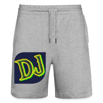 Deejay / DJ - Stanley/Stella Trainer Unisex Organic Jogging Shorts - heather grey - Front - Nik (191cm) & Marisol (170cm)