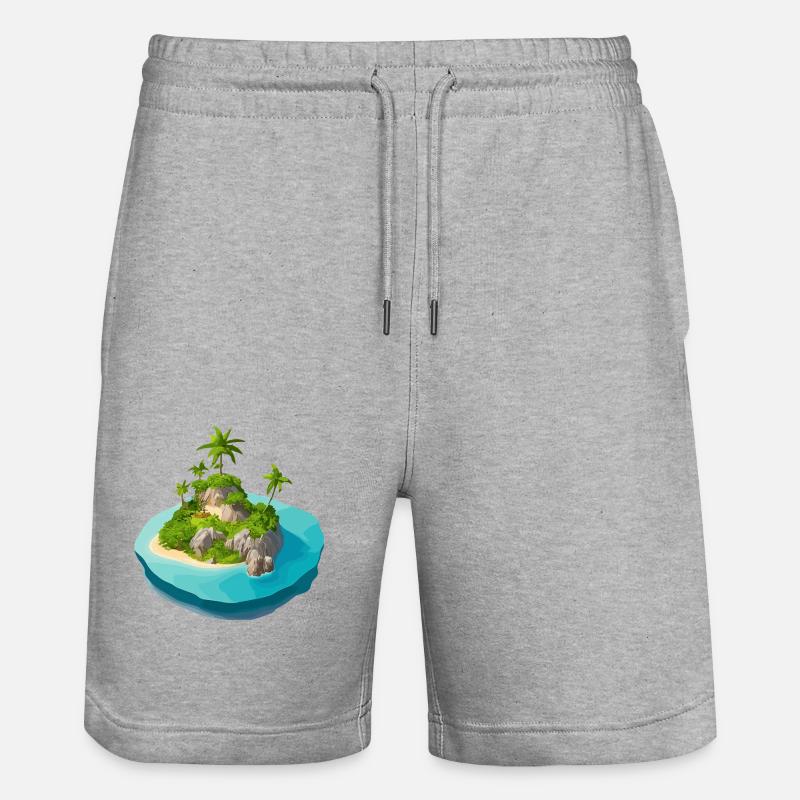 Îlot vectorisé - Short de jogging bio TRAINER Stanley/Stella unisexe - gris chiné