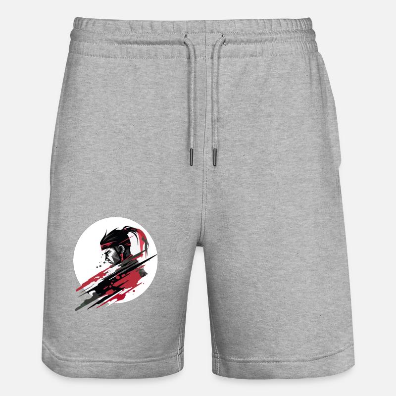 Krieger-Essenz - Stanley/Stella Unisex Bio Joggingshorts Trainer  - Grau meliert