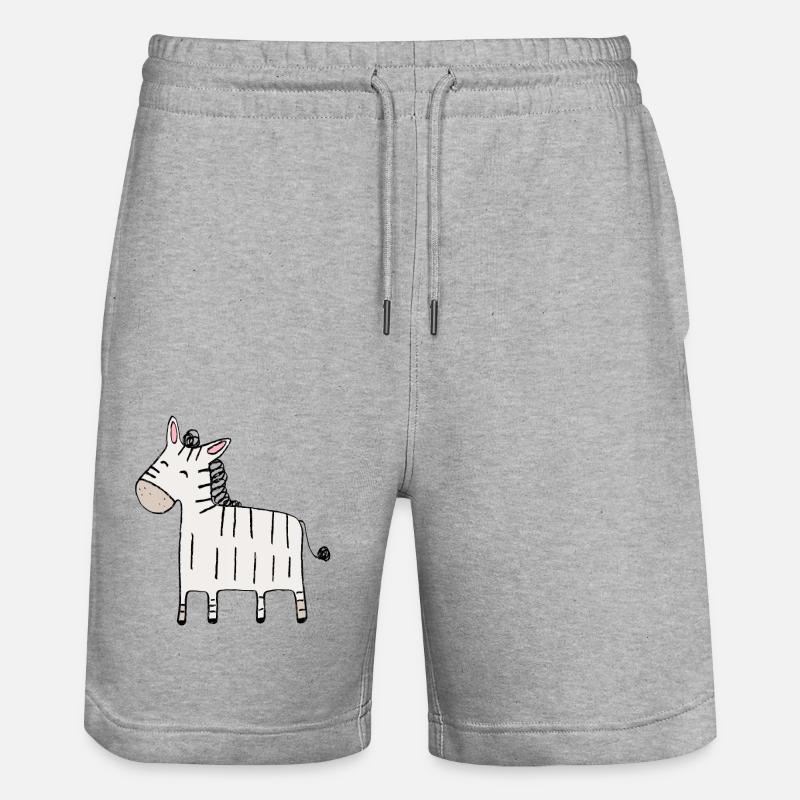 Zèbre - Short de jogging bio TRAINER Stanley/Stella unisexe - gris chiné