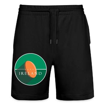 RUGBY IRELAND - Stanley/Stella Unisex Bio Joggingshorts Trainer  - Schwarz - Vorne - Nik (191cm) & Marisol (170cm)