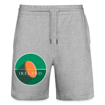 RUGBY IRELAND - Stanley/Stella Unisex Bio Joggingshorts Trainer  - Grau meliert - Vorne - Nik (191cm) & Marisol (170cm)