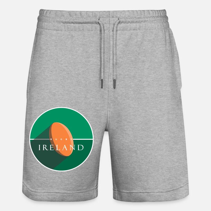 RUGBY IRLANDE - Short de jogging bio TRAINER Stanley/Stella unisexe - gris chiné